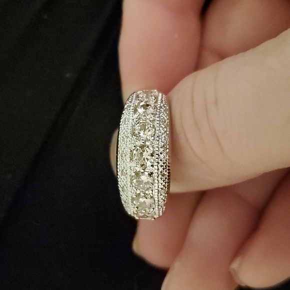 New Round Cut Pink Sapphire 925 Silver Ring. - Picture 7 of 11